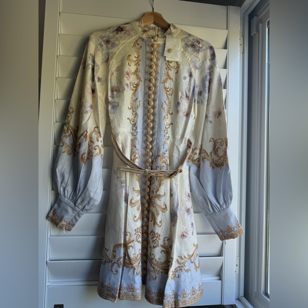 RESERVED Zimmermann Hypnotic buttoned mini dress